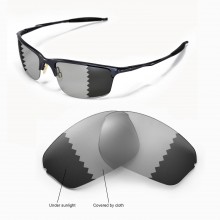 Walleva Transition/Photochromic Polarized Replacement Lenses for Oakley Half Wire 2.0 Sunglasses